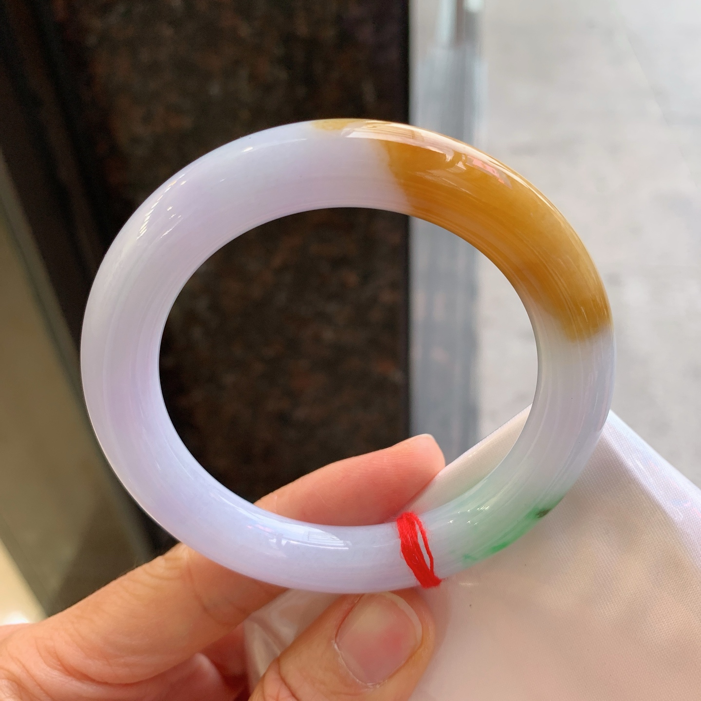 圆条双彩，无裂，尺寸：57/11，特色料子