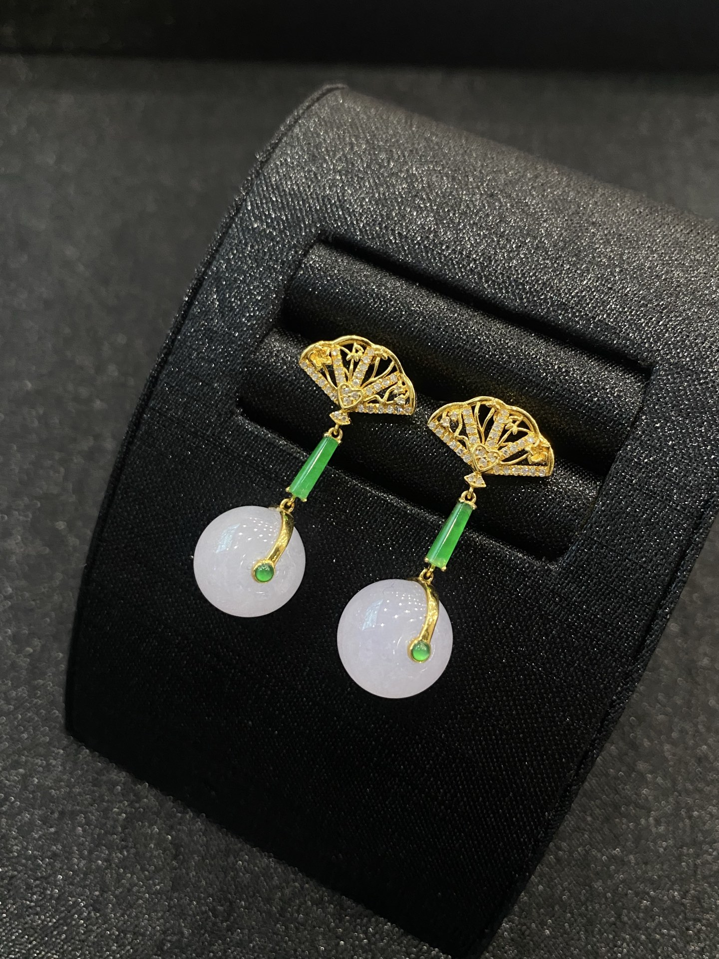 20260428（四）,18K淡紫罗兰平安扣耳坠,整体30/10.9/11.1