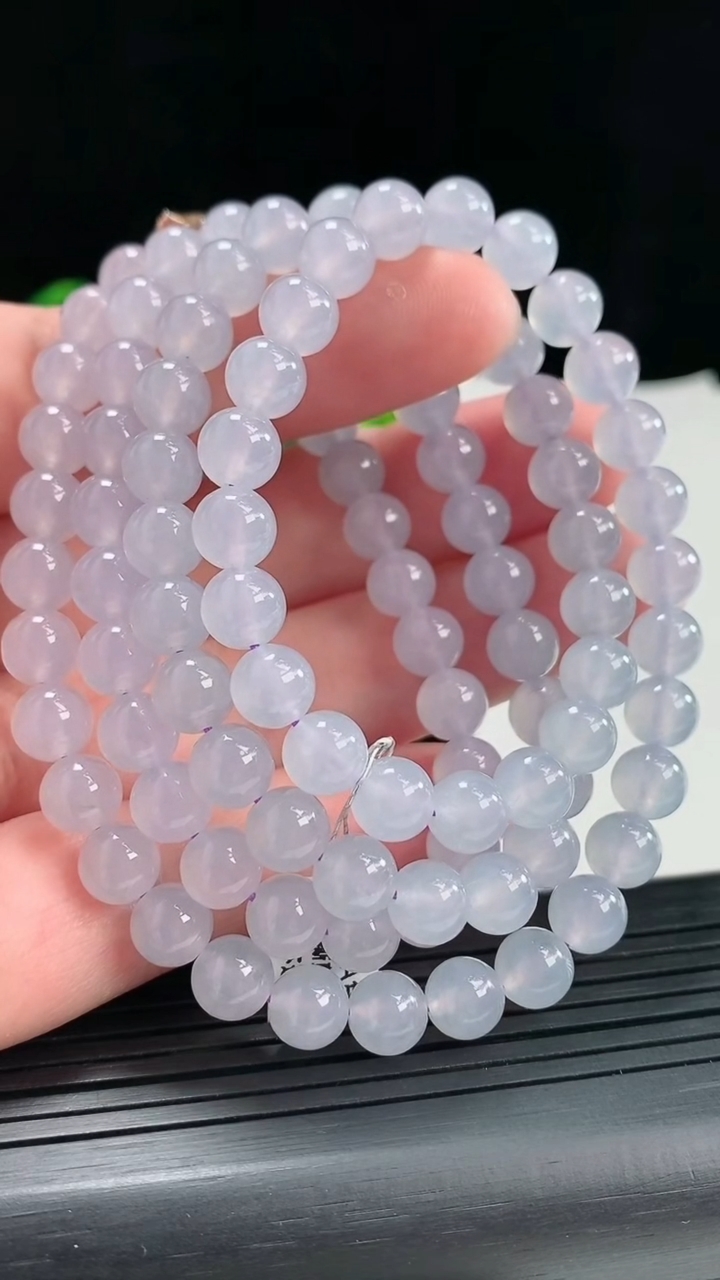 天然A货翡翠种紫罗兰圆珠项链，尺寸7-96颗重量:61.91g5月3日
工厂直销收藏佳品,种好水足，色泽均匀，有种有色，上手高大气！