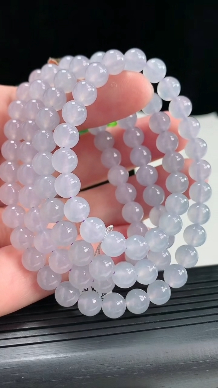 天然A货翡翠种紫罗兰圆珠项链，尺寸7-96颗重量:61.91g5月3日
工厂直销收藏佳品,种好水足，色泽均匀，有种有色，上手高大气！