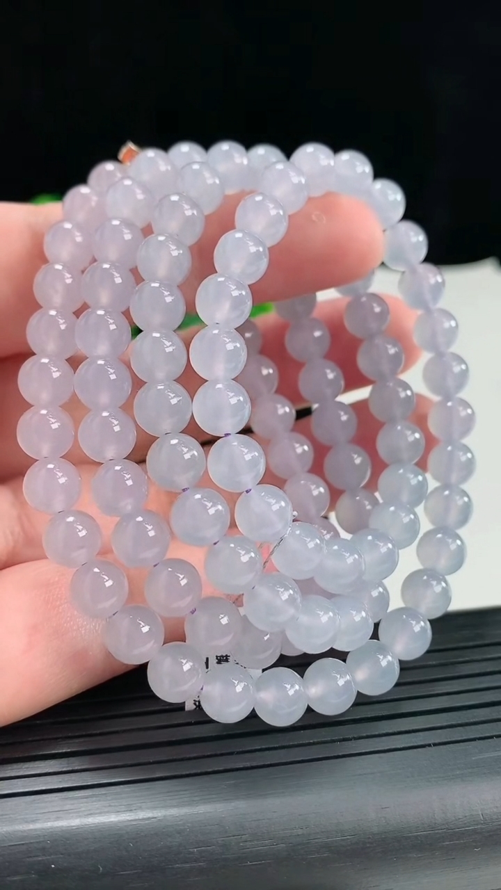 天然A货翡翠种紫罗兰圆珠项链，尺寸7-96颗重量:61.91g5月3日
工厂直销收藏佳品,种好水足，色泽均匀，有种有色，上手高大气！