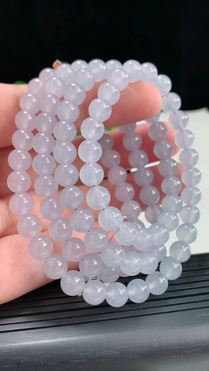 天然A货翡翠种紫罗兰圆珠项链，尺寸7-96颗重量:61.91g5月3日
工厂直销收藏佳品,种好水足，色泽均匀，有种有色，上手高大气！