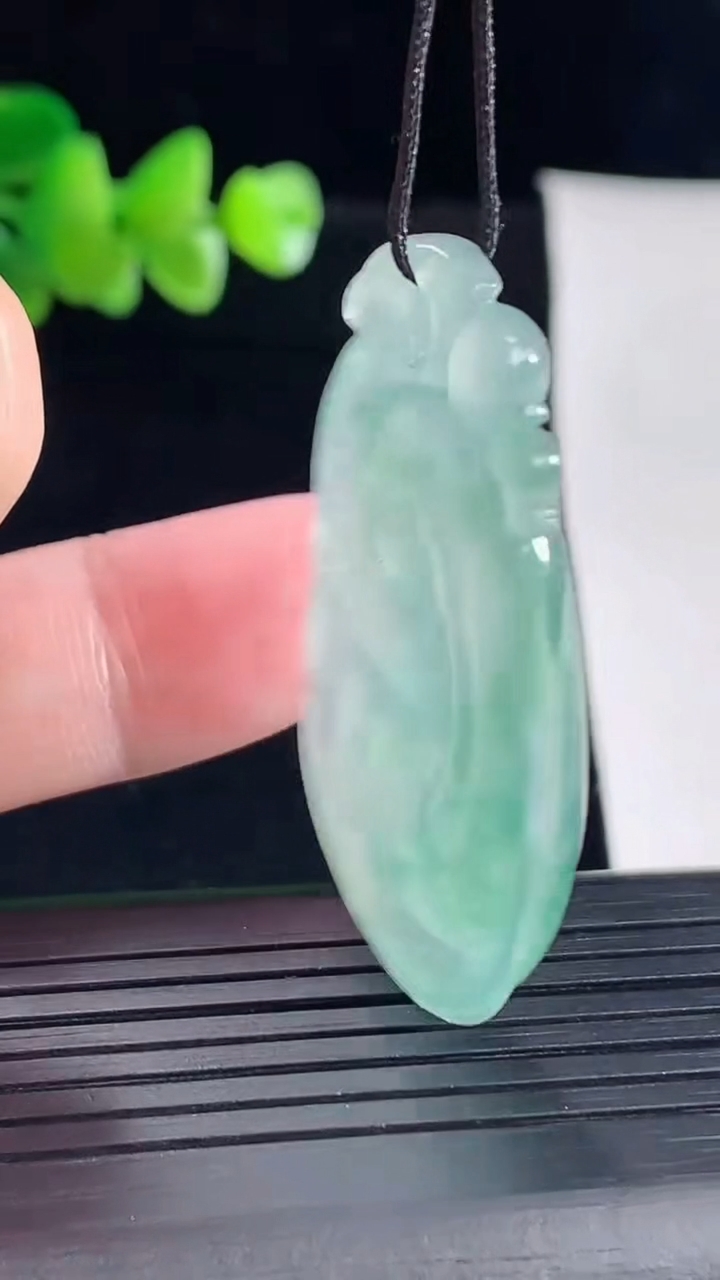 天然A货翡翠飘花如意吊坠，尺寸44-27.5-5重量:10.00g
5月5日