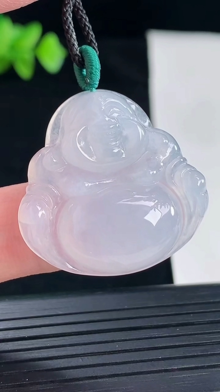 天然A货翡翠紫罗兰佛公吊坠，尺寸29-30.5-6.2重量:8.12g
5月7日