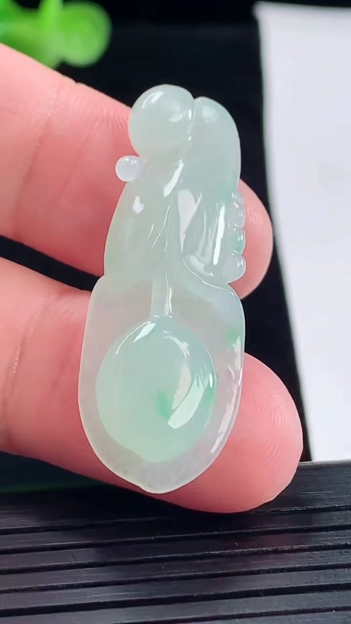天然A货翡翠玉兰花吊坠，尺寸41-15-6重量:5.62g
5月9日