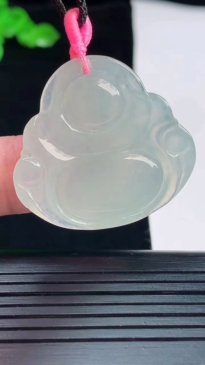 天然A货翡翠佛公吊坠，尺寸31-34.5-5.2重量:8.80g
5月20日