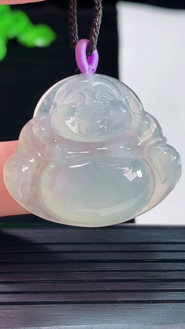 天然A货翡翠佛公吊坠，尺寸30-34.5-6重量:8.75g
5月20日