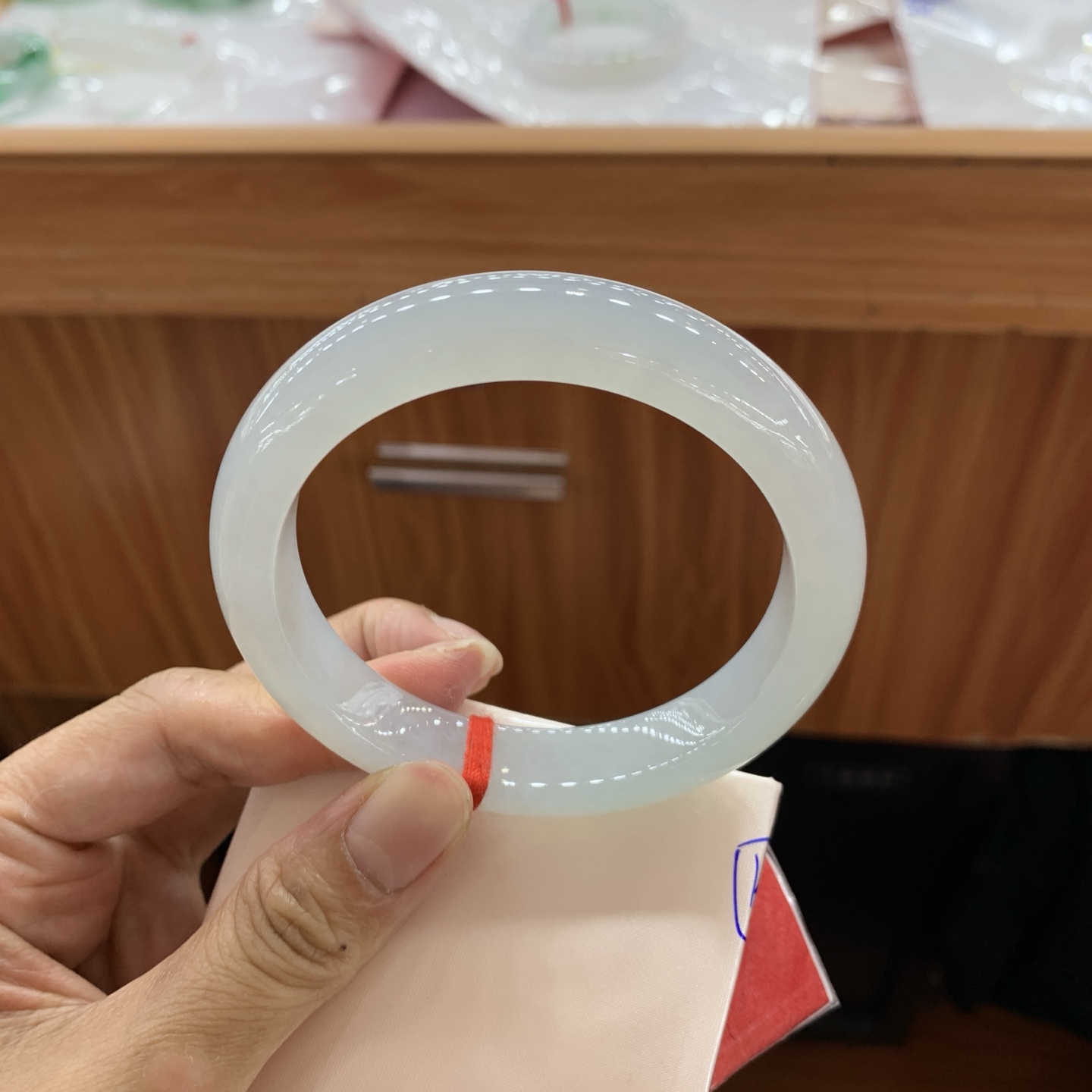 042913CZ，冰底色正圈翡翠手镯，60.2/12.6/8.8