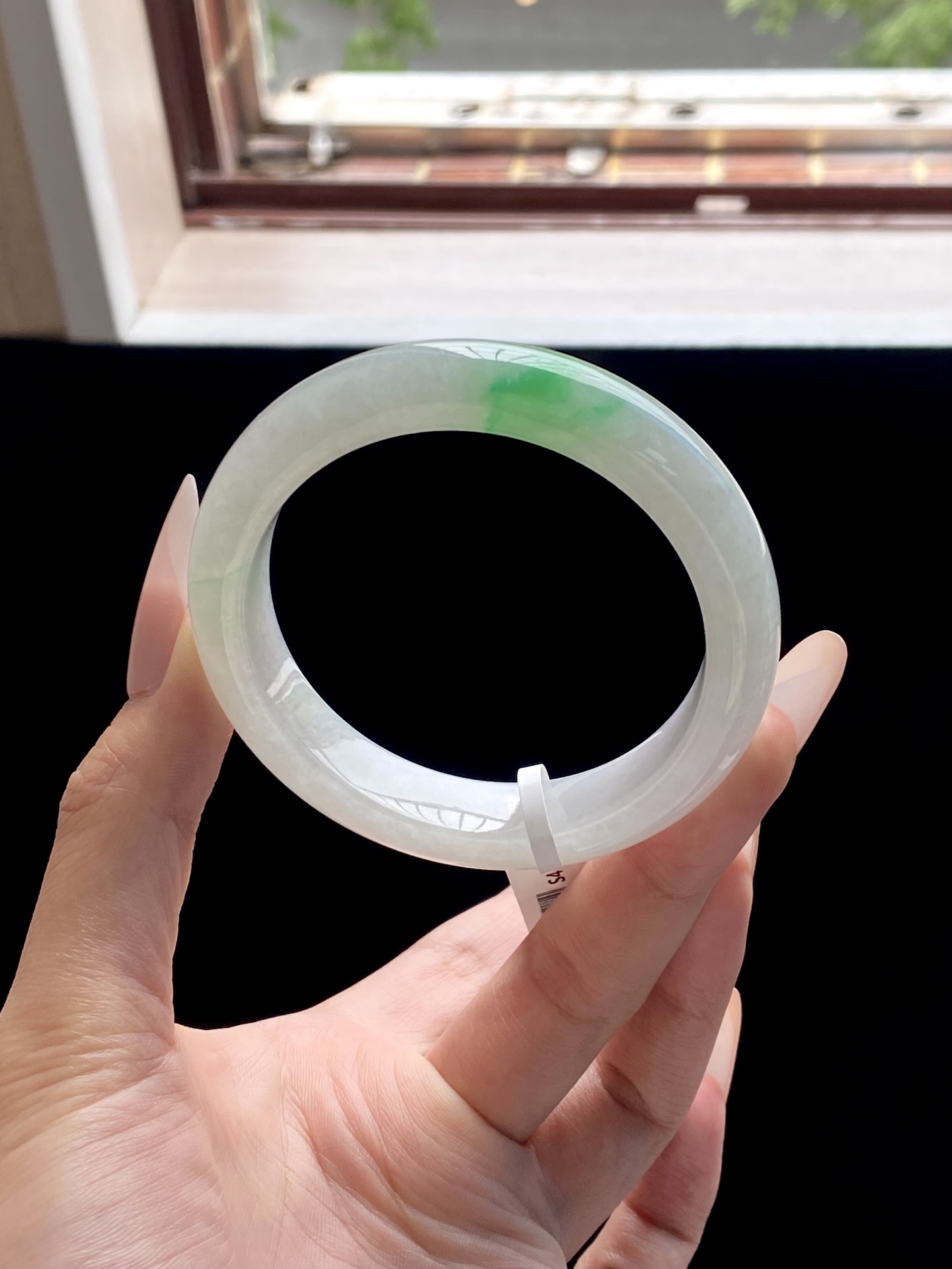 冰底飘绿白底青正圈成品，HYC-207-2，⭕️55-12.2-8.8