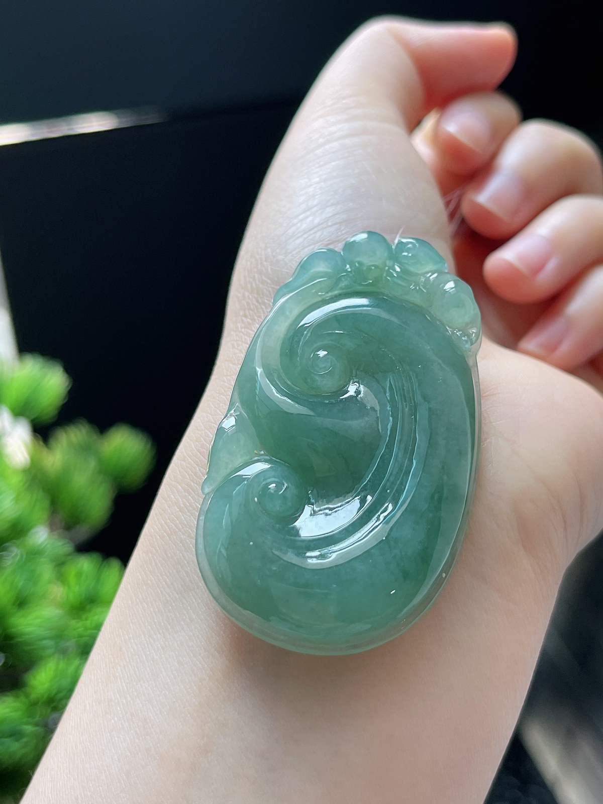 翡翠糯化种飘绿如意