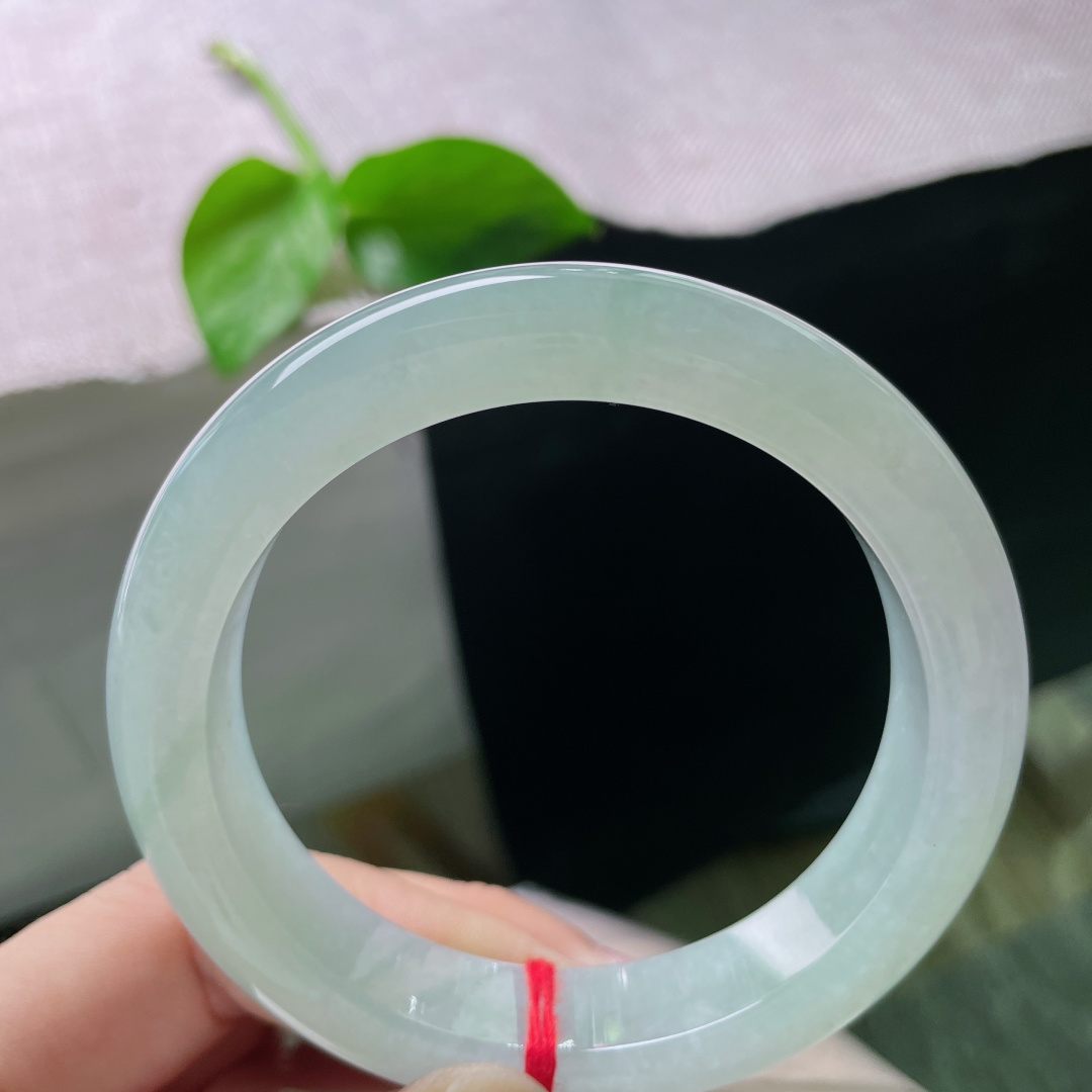 58.6/13.3/9.6淡绿正圈，冰润细腻，微紫，版型好，岁月静好，温婉贵气，无裂，ss49739