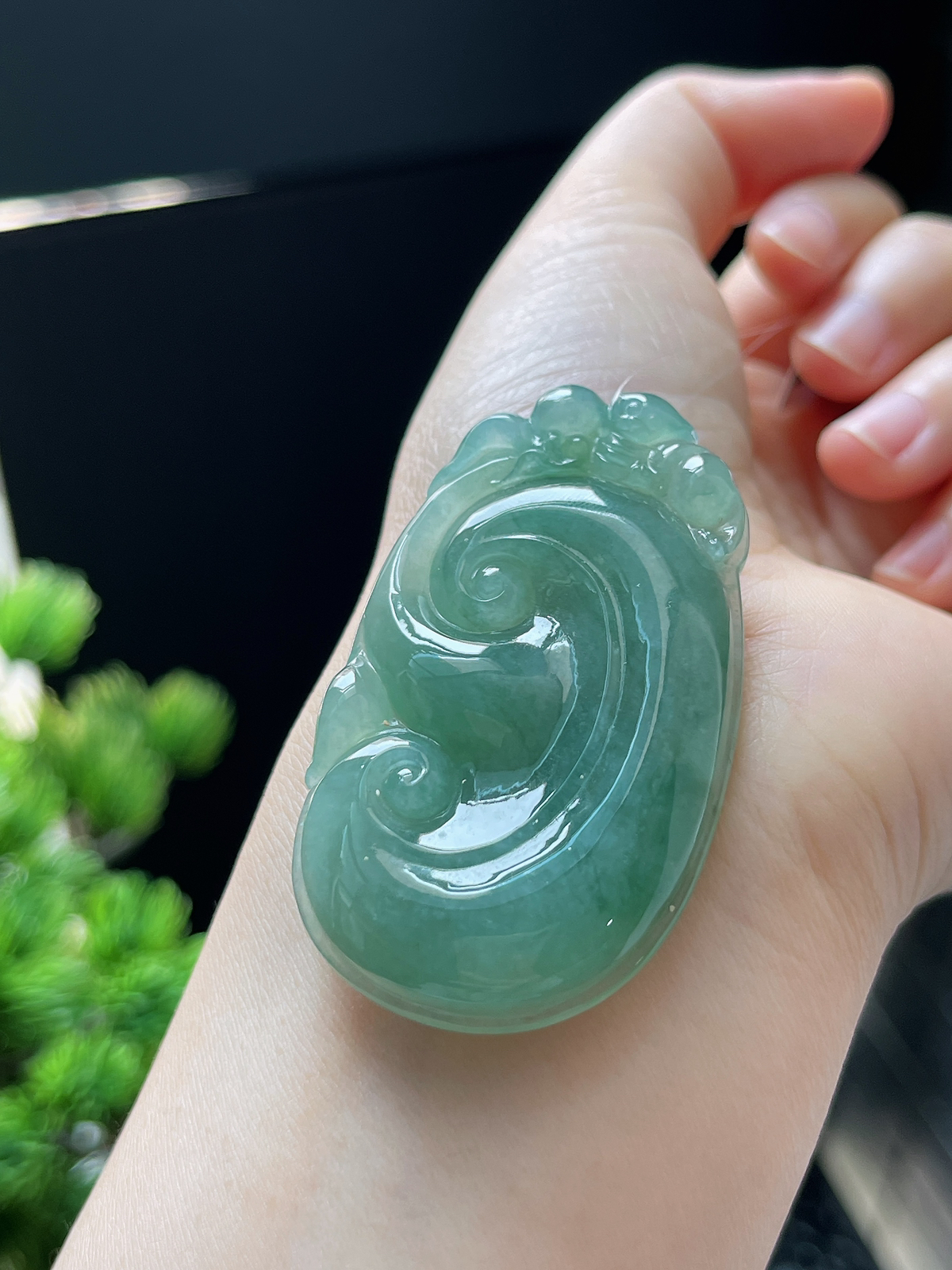 翡翠糯化种飘绿如意