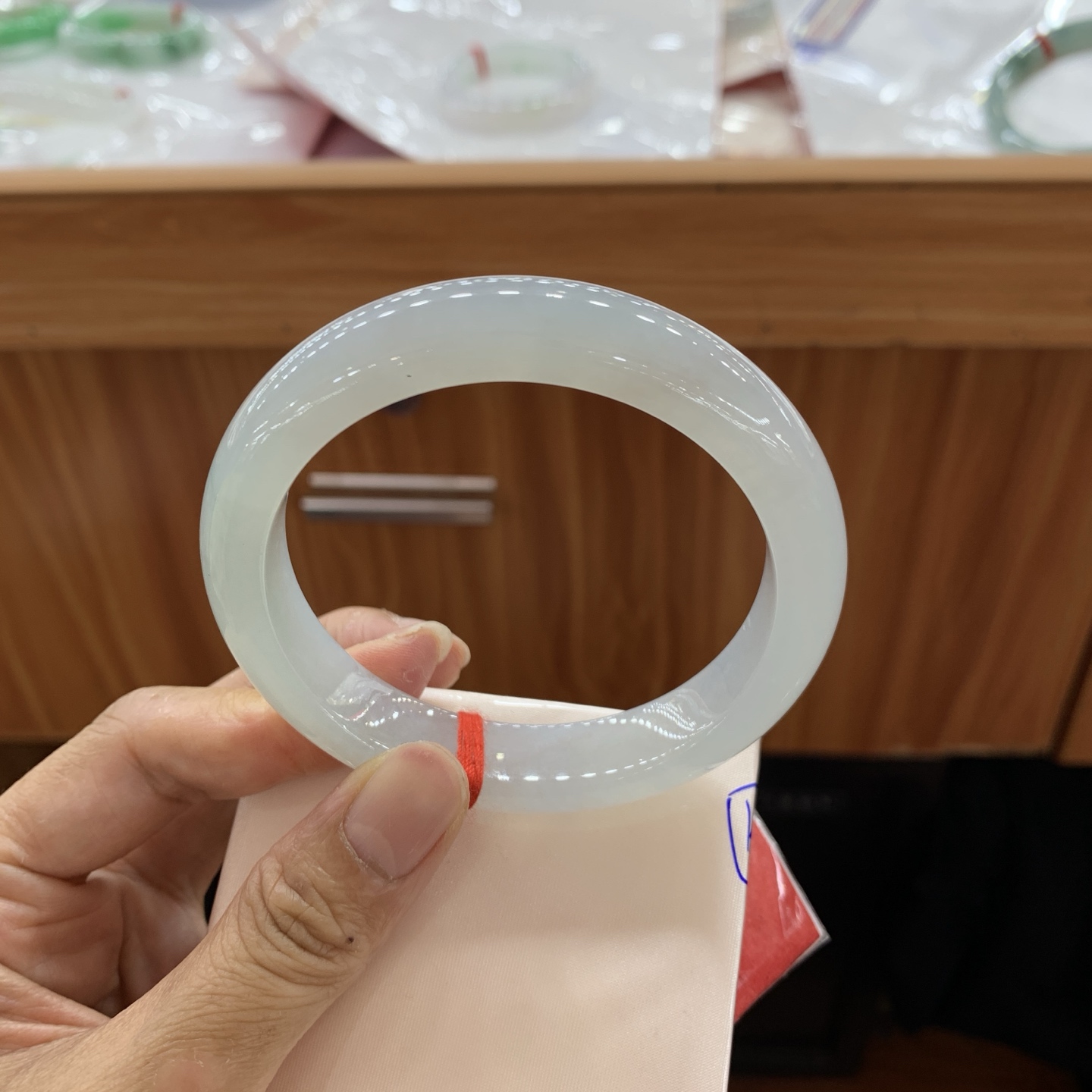 042913CZ，冰底色正圈翡翠手镯，60.2/12.6/8.8