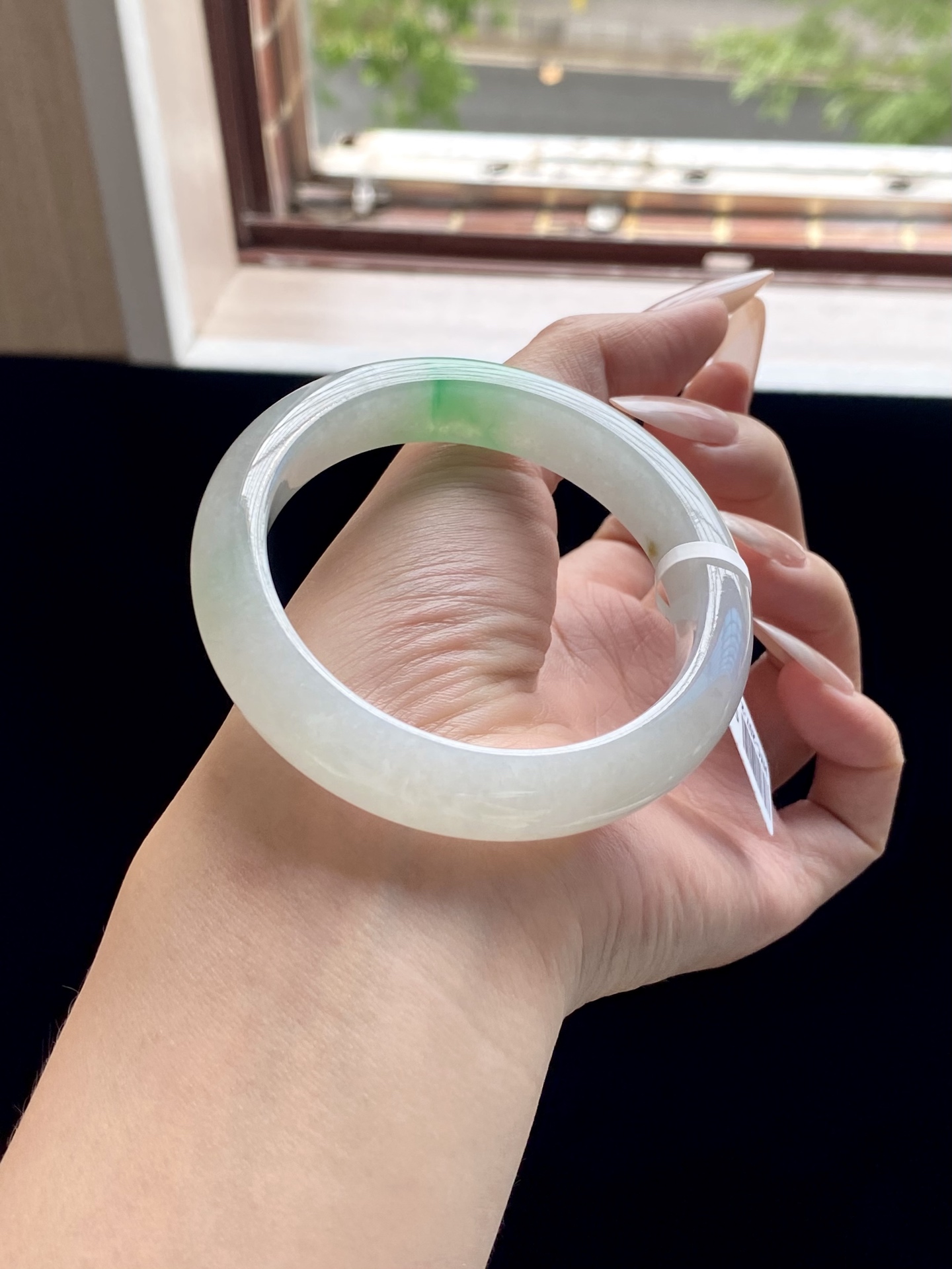 冰底飘绿白底青正圈成品，HYC-207-2，⭕️55-12.2-8.8
