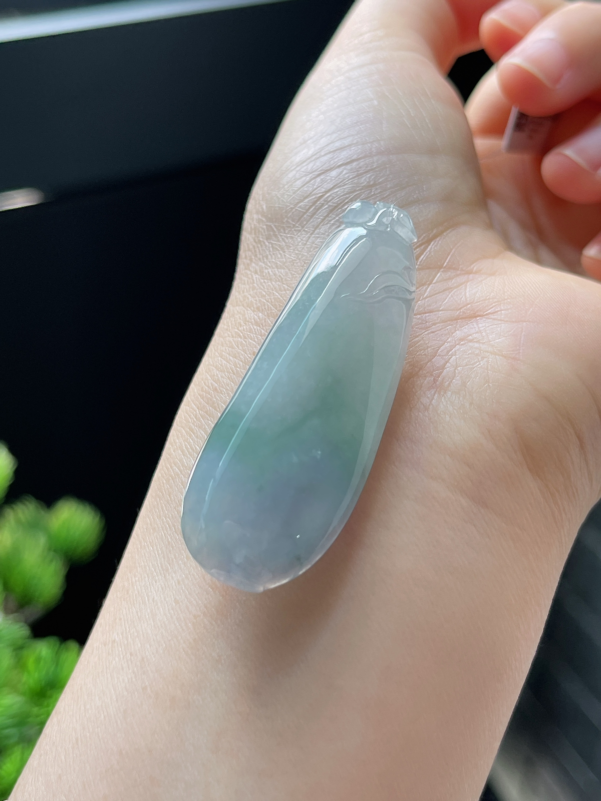 翡翠冰糯种飘花福瓜