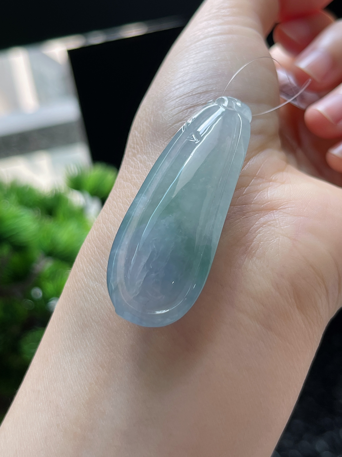 翡翠冰糯种飘花福瓜