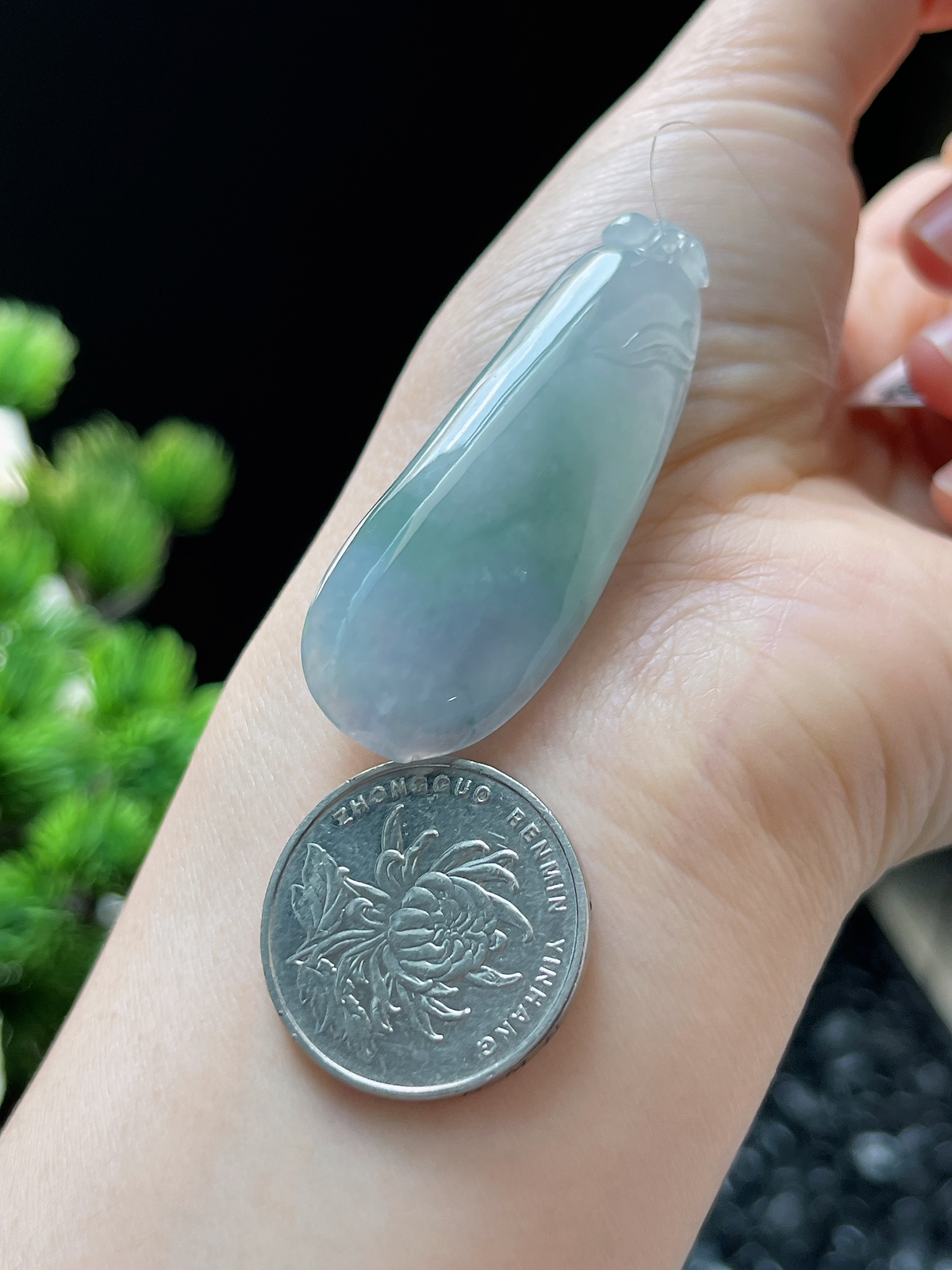 翡翠冰糯种飘花福瓜
