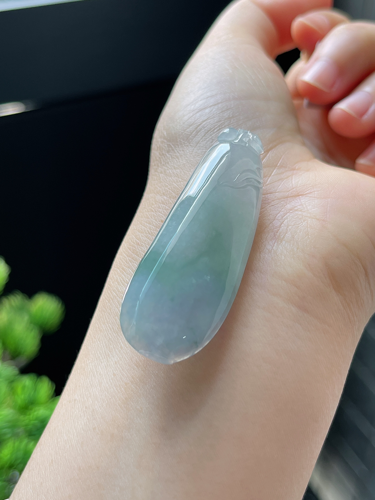 翡翠冰糯种飘花福瓜