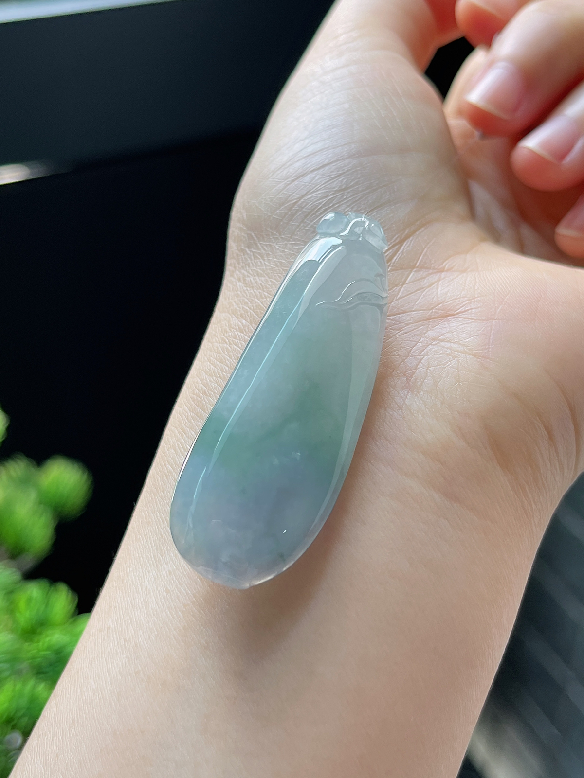 翡翠冰糯种飘花福瓜