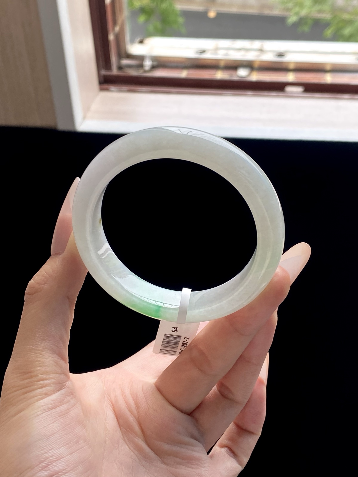 冰底飘绿白底青正圈成品，HYC-207-2，⭕️55-12.2-8.8