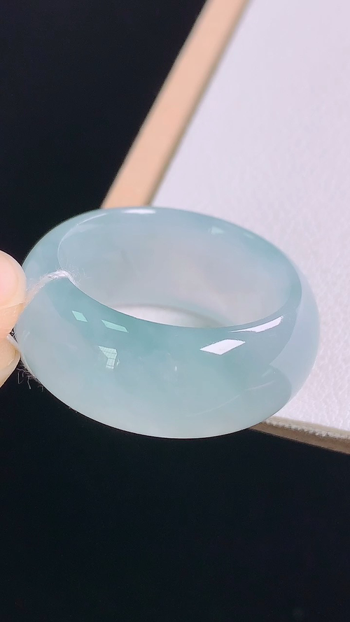 冰种指环，无裂，尺寸:圈口24/20.3-11.2-4.6mm
