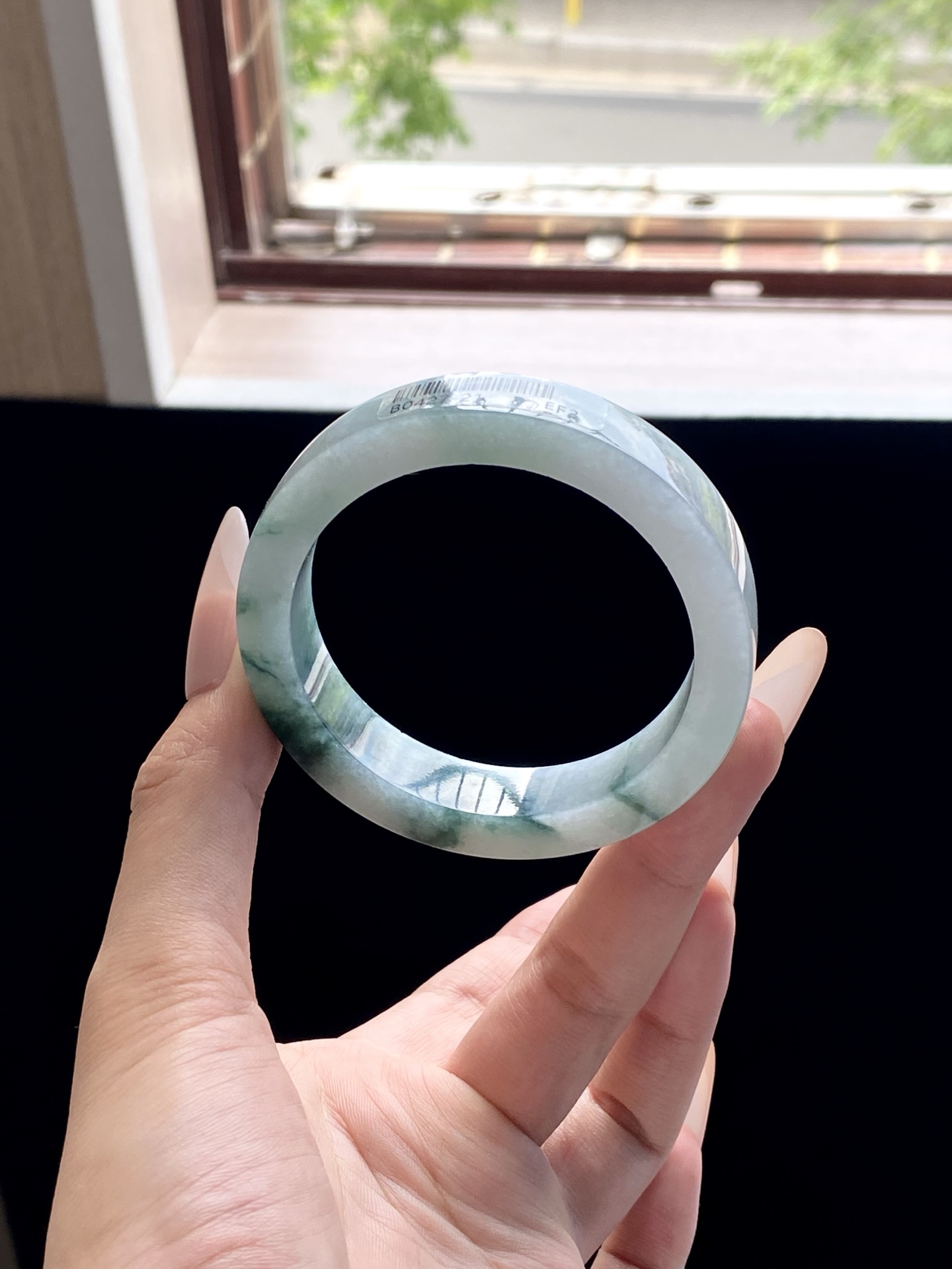 冰飘花绿飘花镯胚，B0427-21，⭕️70-54.6-12.4-8