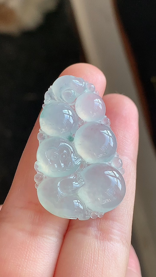 天然翡翠，冰种生肖猴，尺寸36.2/22.7/5，aj51