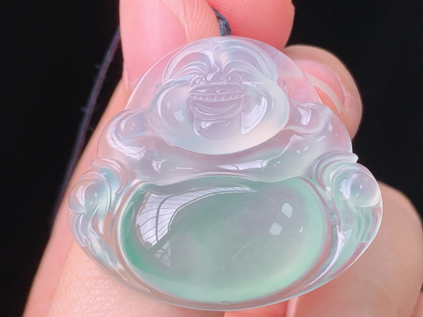 高冰飘花佛公，有种有色，花色灵动，无裂，尺寸29.6/33.2/6.7mm，28 Z