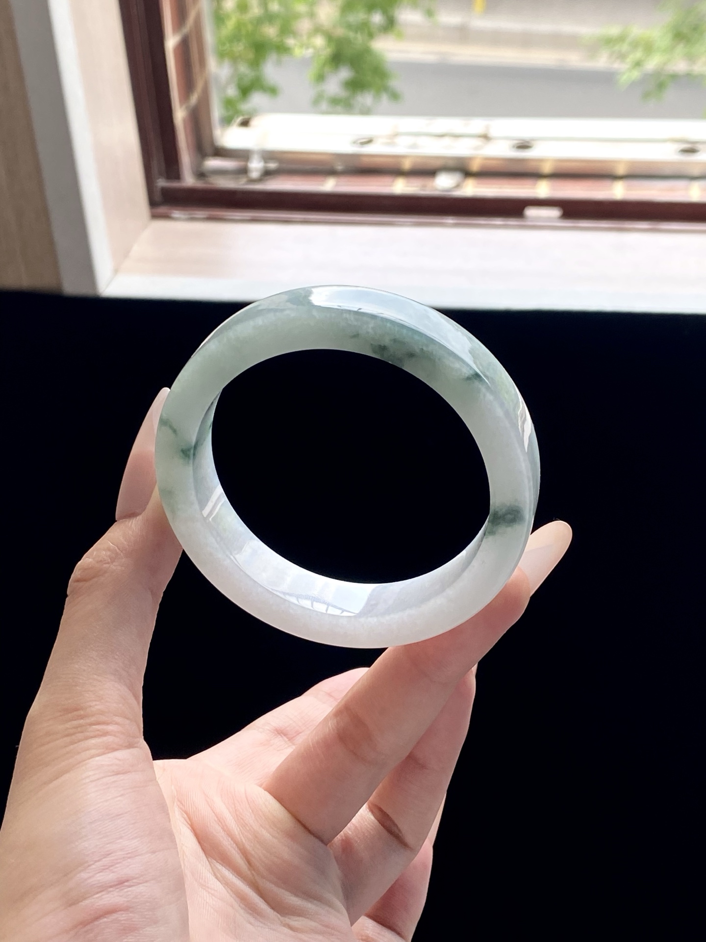冰飘花绿飘花镯胚，B0427-11，⭕️74-58-12.4-8.4