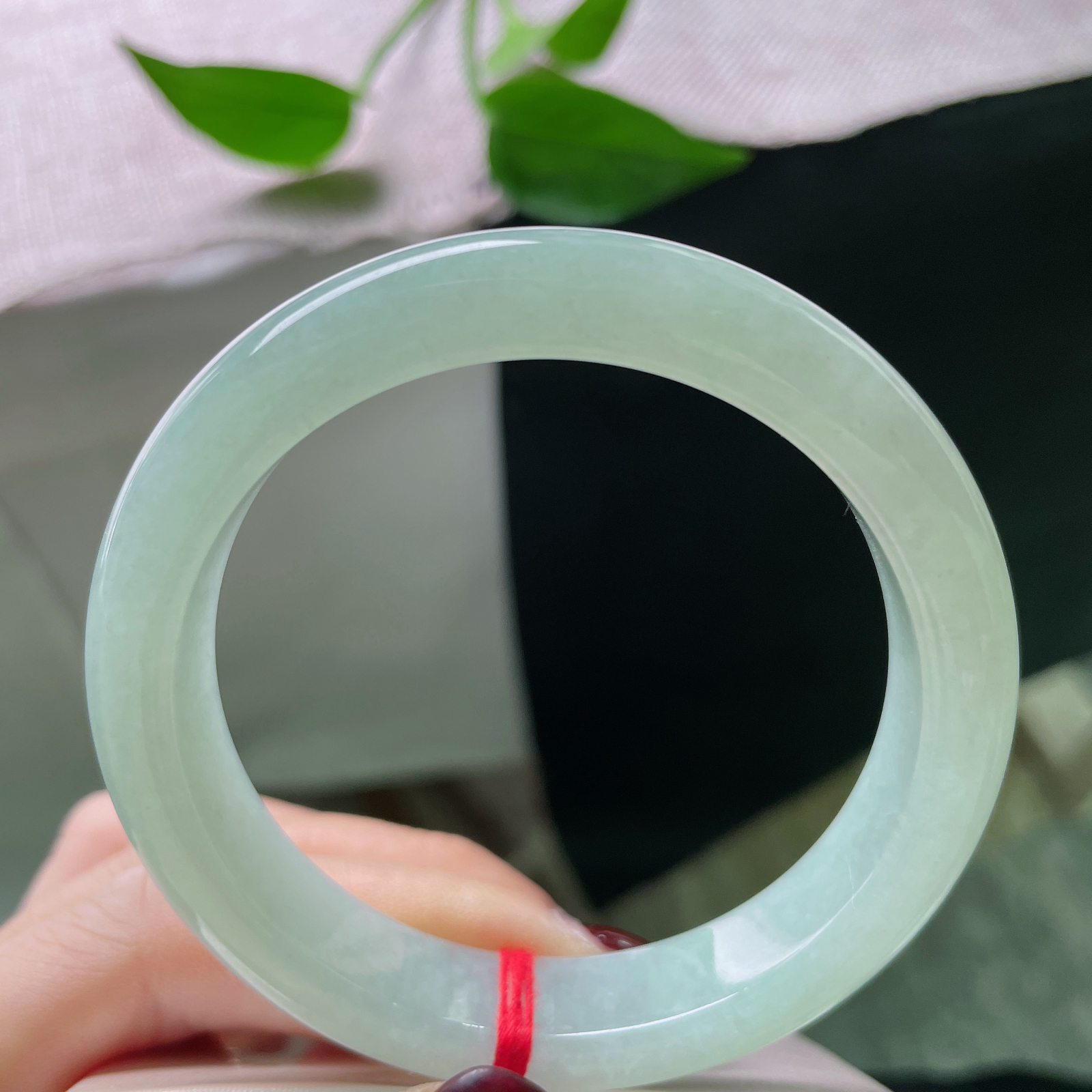 55.7/12.1/8.4，浅绿底正圈，芙蓉肉，圈一泓初醒的湖水，在腕间养一亩烟波。ss50710a