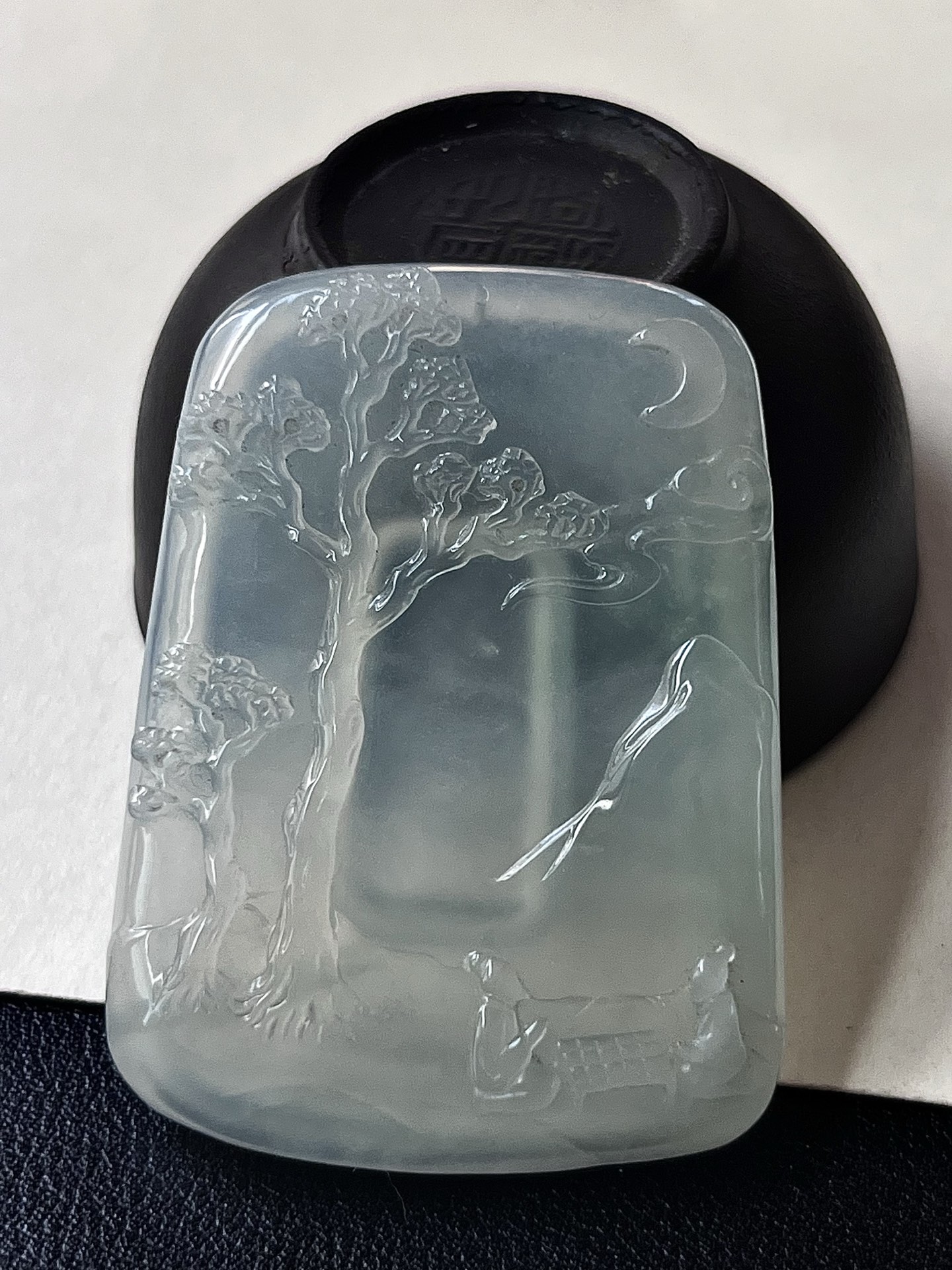 ️【山水牌】冰润水透，种老细腻起荧，尺寸：52.1/38.2/6.1，asd652