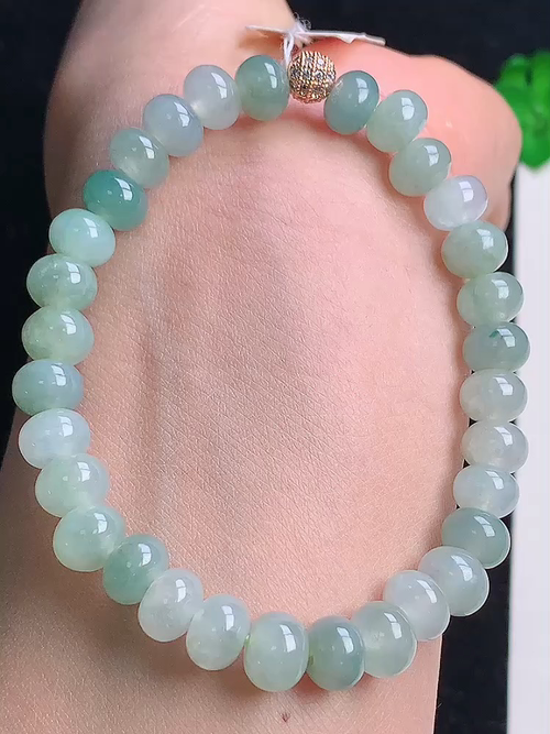 飘花算盘珠手链，，尺寸8.0/5.4mm，颗数31，№y29418 26