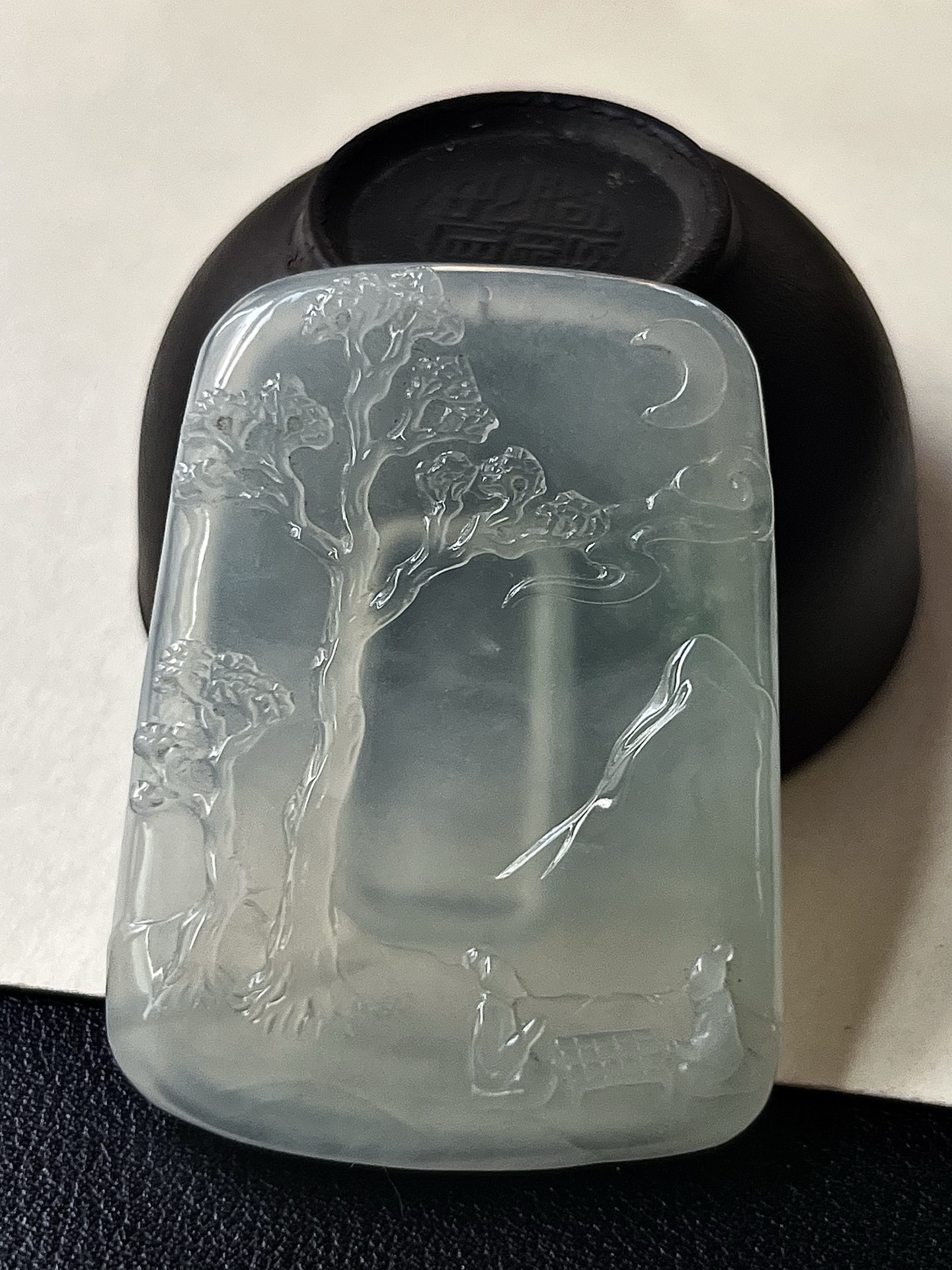 ️【山水牌】冰润水透，种老细腻起荧，尺寸：52.1/38.2/6.1，asd652