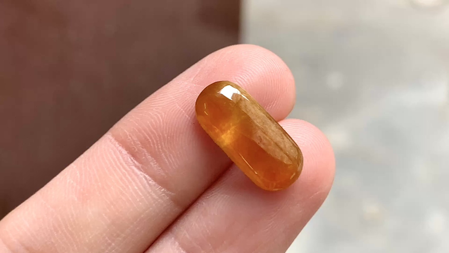 ️ 蜜糖黄马鞍，无裂，16*7.2*2.6