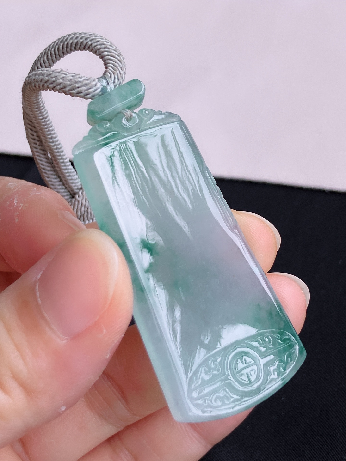 ️，冰飘花平安扣，晶莹剔透，尺寸50/25.6/4.6，自然光实拍