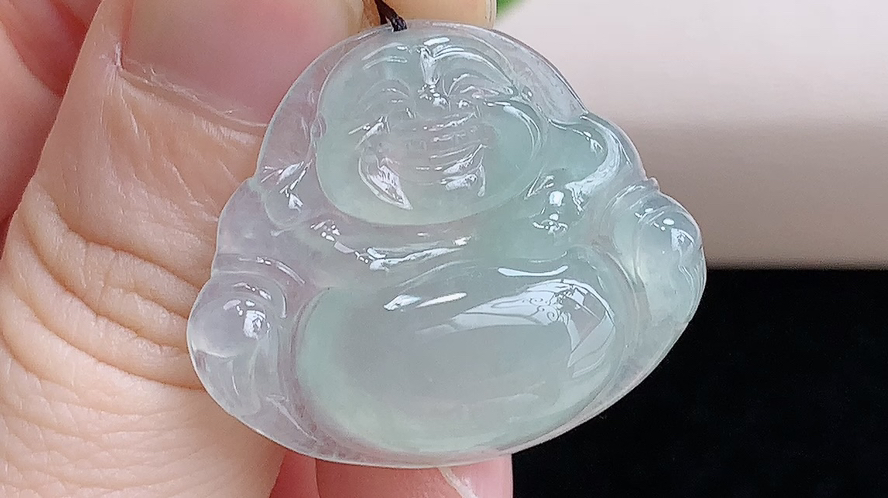️ 笑佛，无裂，尺寸30.4/25.8/6.0mm，包A附证书
