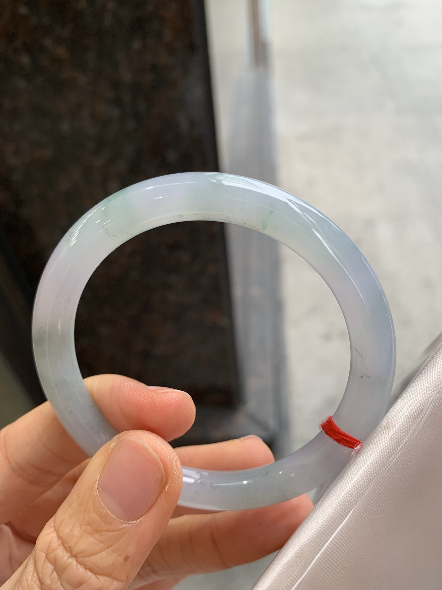 圆条冰紫飘花，无裂，尺寸：55/8，冰润