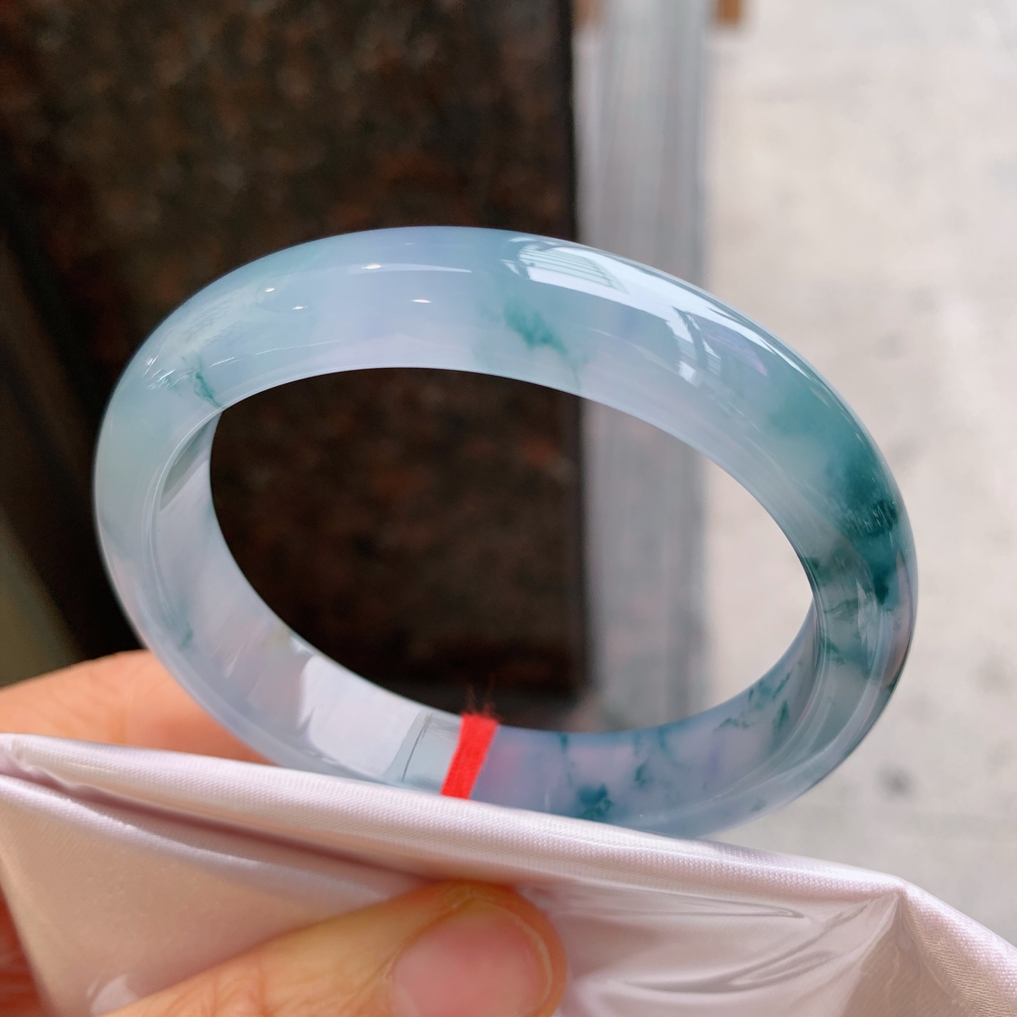 贵妃莫奈花园，有纹，尺寸55/48/12.5/8，料子漂亮