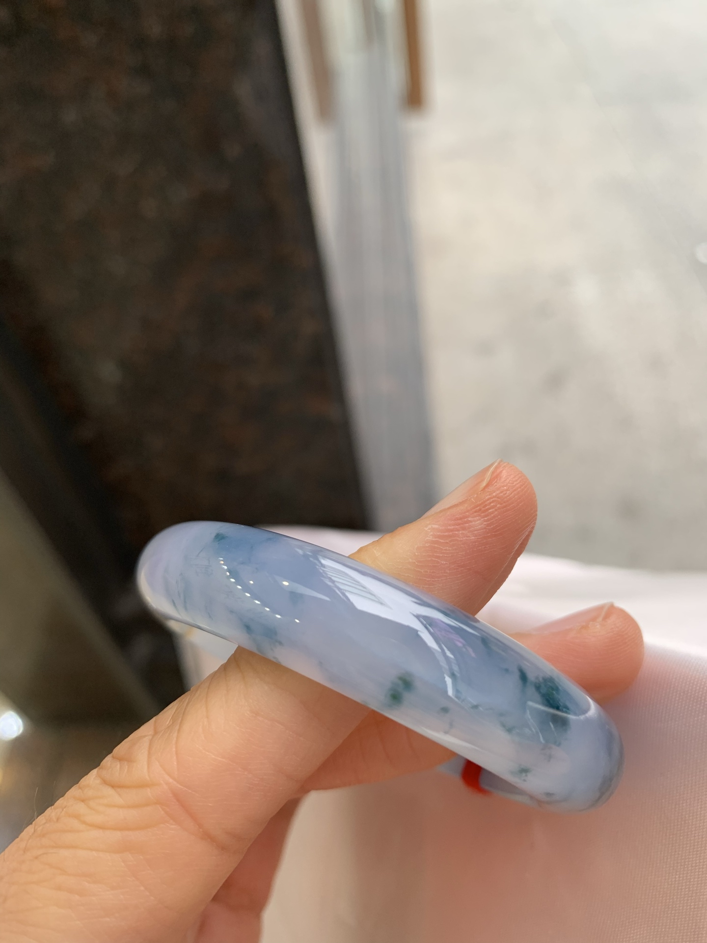 贵妃莫奈花园，有纹，尺寸55/48/12.5/8，料子漂亮