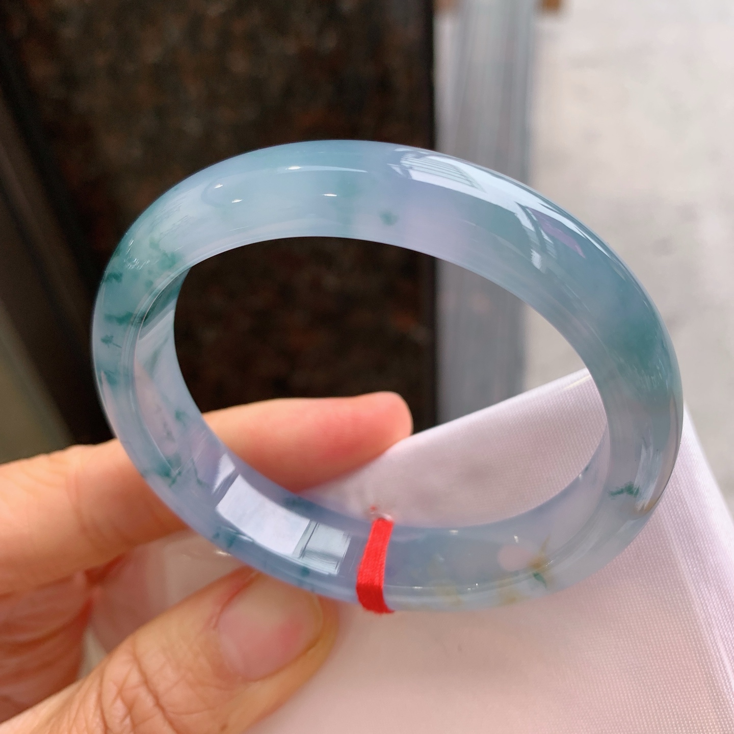 贵妃莫奈花园，有纹，尺寸55/48/12.5/8，料子漂亮
