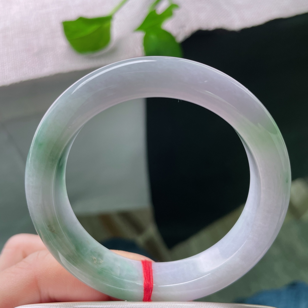 52.8/12.7/8.7，春彩正圈，小镯型厚装大气，色彩斑驳，温柔又优雅，有纹，ss55642a