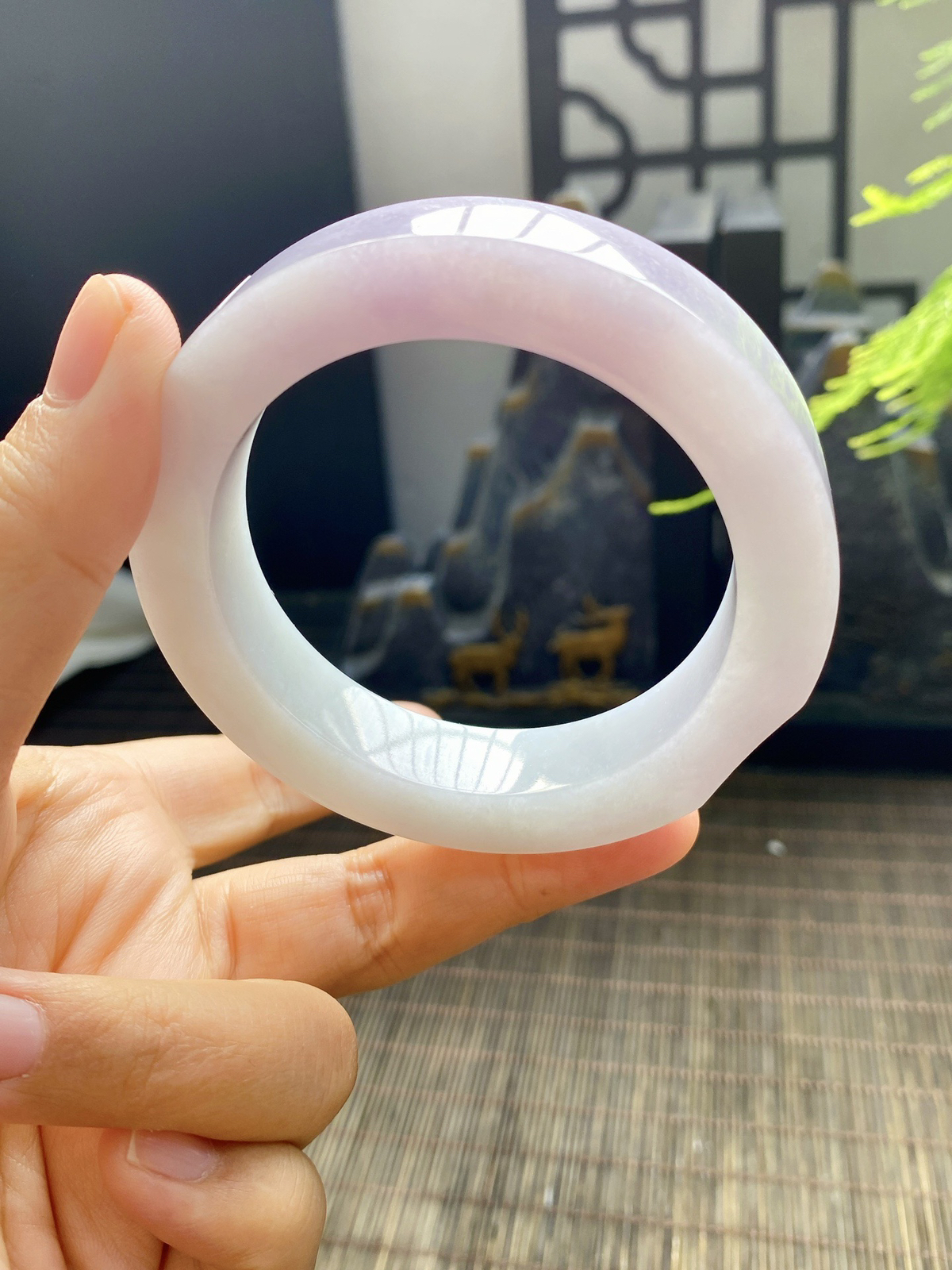 【樱花粉手镯胚】【尺寸】54-72-13，含镯心