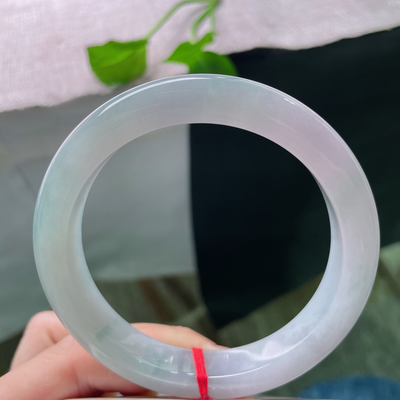 60.8/11.6/9.3，淡紫淡绿正圈，大圈口，水润细腻，人间四月天，着一缕淡绿的薄纱，染一身典雅的芳菲。ss51867a..