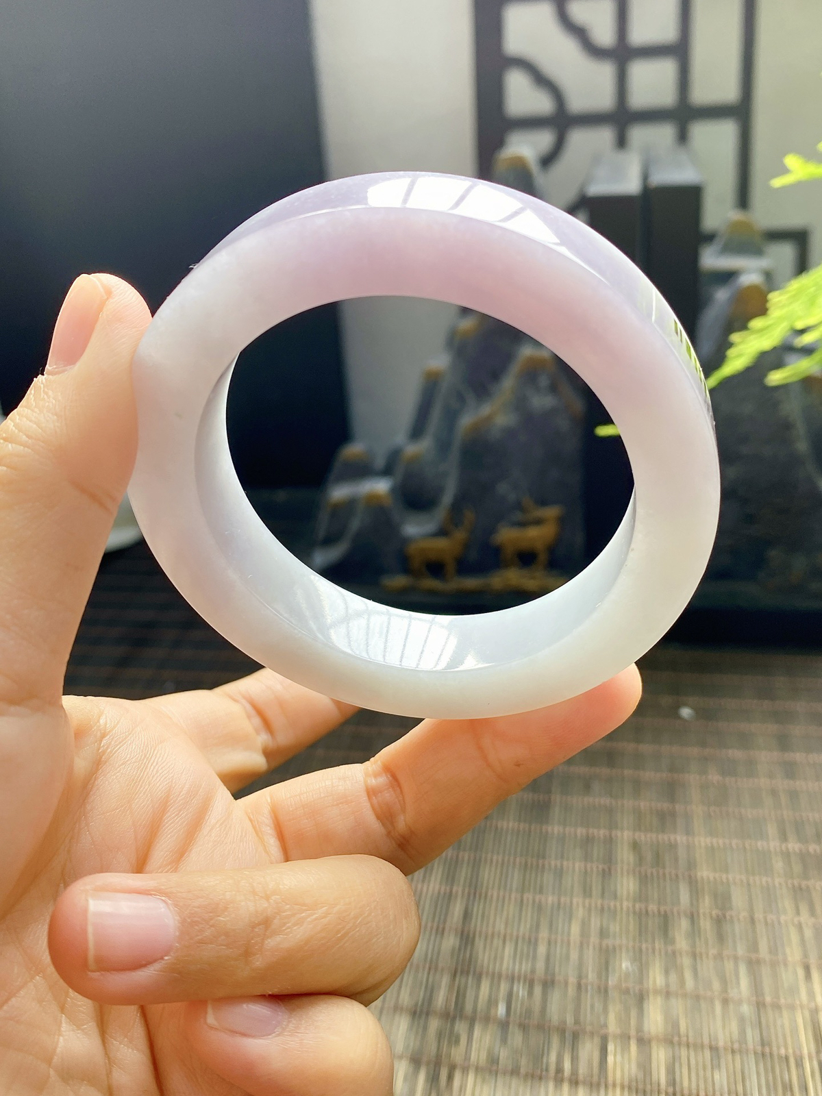 【樱花粉手镯胚】【尺寸】54-72-13，含镯心
