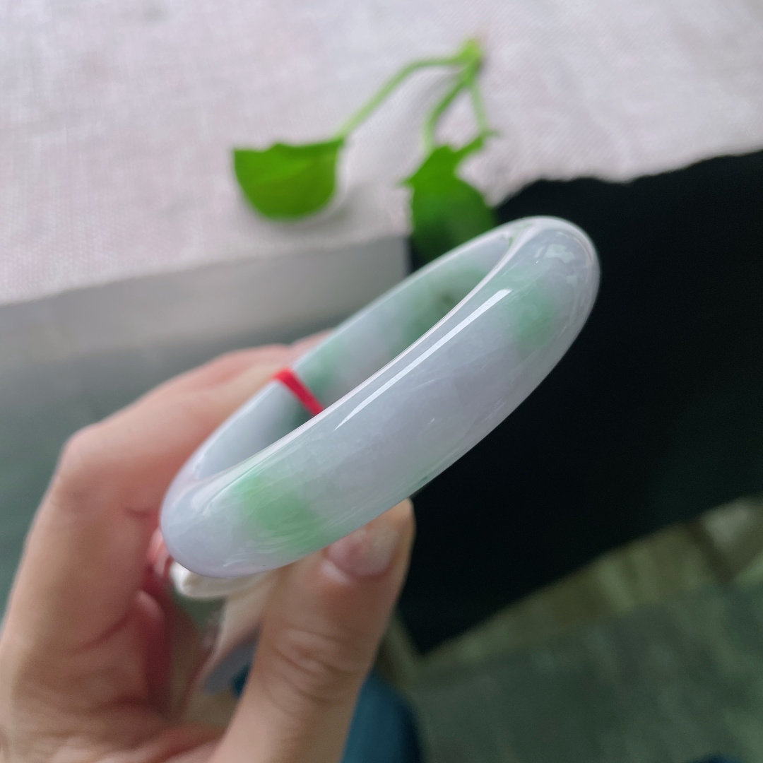 52.8/12.7/8.7，春彩正圈，小镯型厚装大气，色彩斑驳，温柔又优雅，有纹，ss55642a