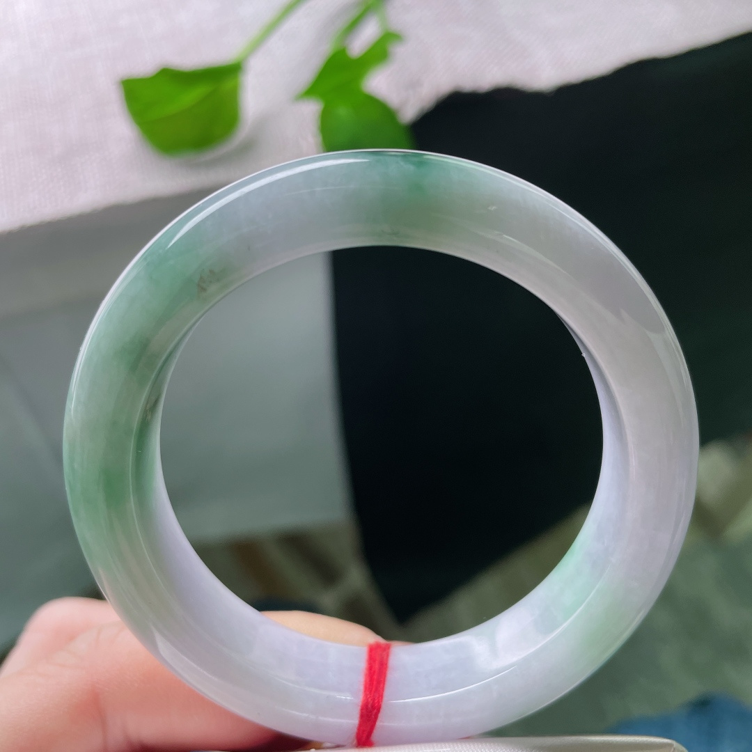 52.8/12.7/8.7，春彩正圈，小镯型厚装大气，色彩斑驳，温柔又优雅，有纹，ss55642a