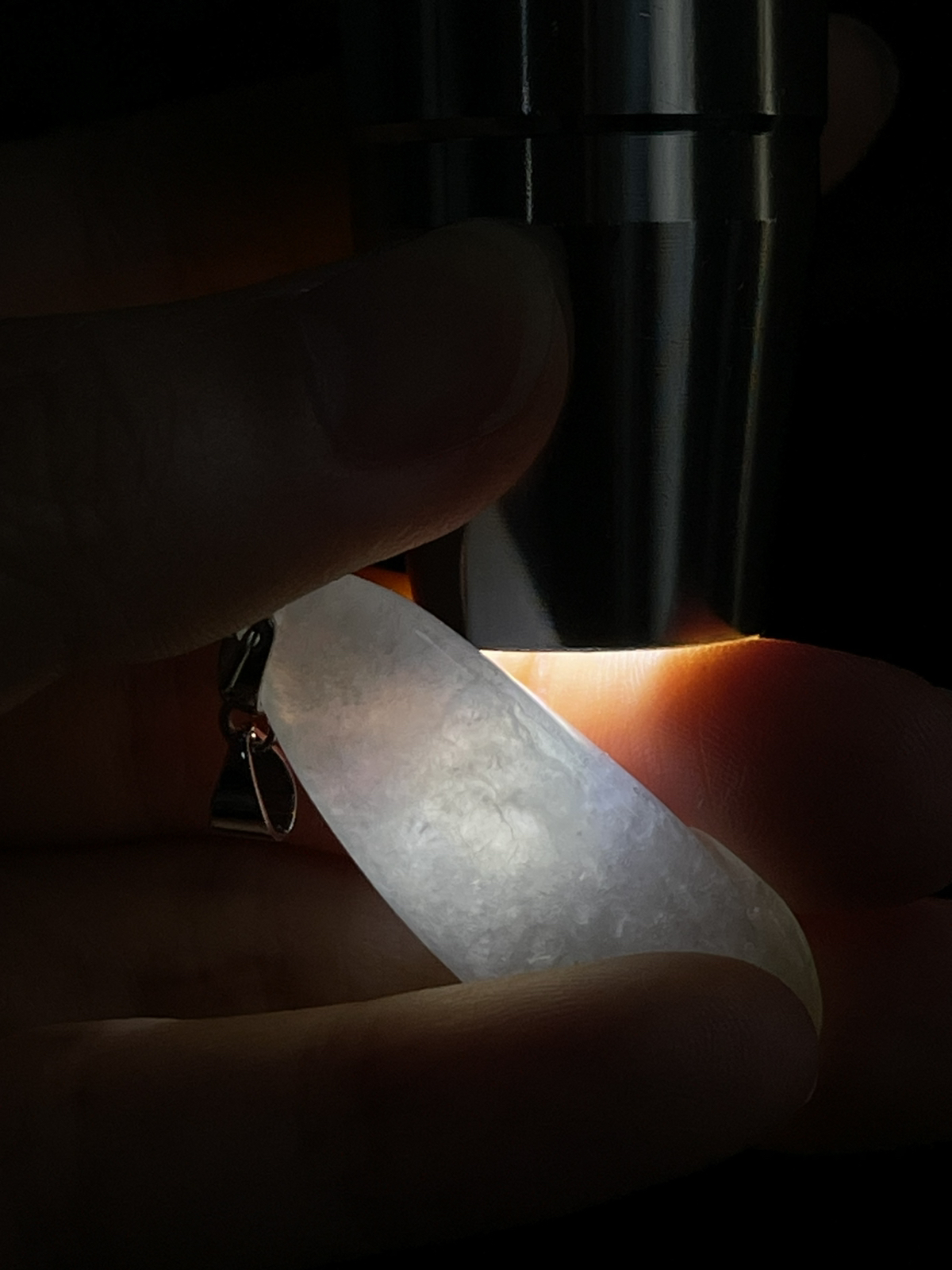 翡翠花件，印记：S925