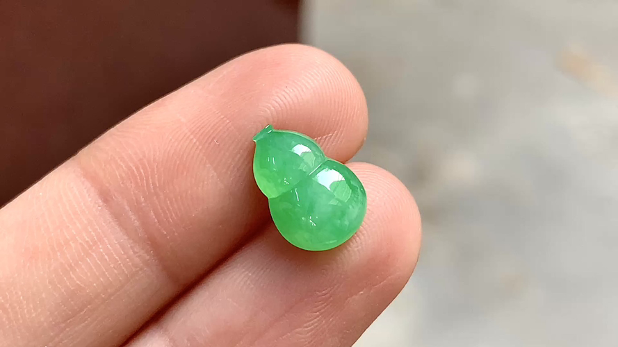 ️ 阳绿葫芦,11.2*7.6*4.2 完整
