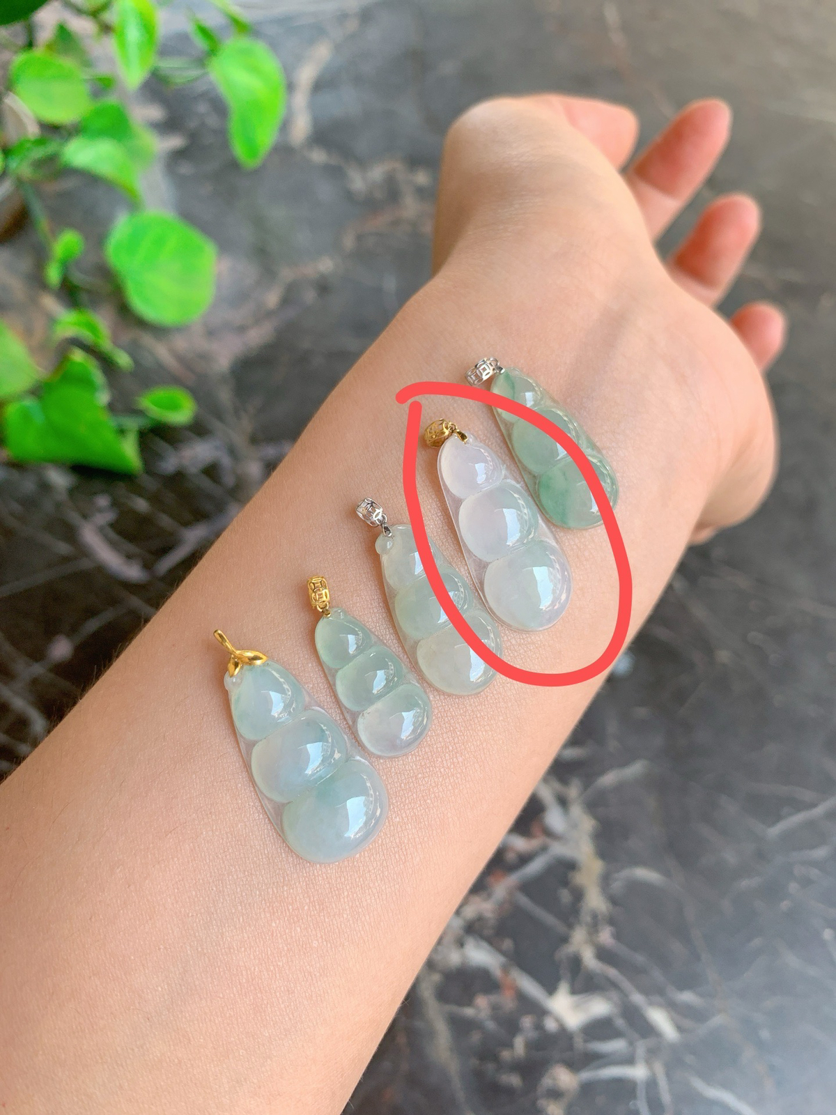 18k金镶嵌福豆，水润清爽（单件价）..