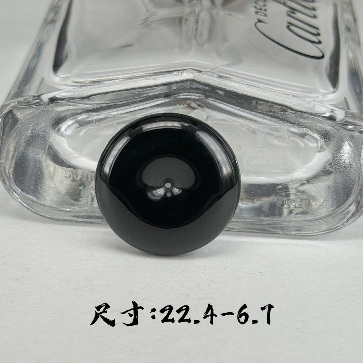 精品墨翠平安扣 种好色正 黑度好 打灯通透 油性十足 尺寸22.4